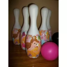 Juego Bowling Infantil De Princesas 6 Pinos Y Dos Bochas