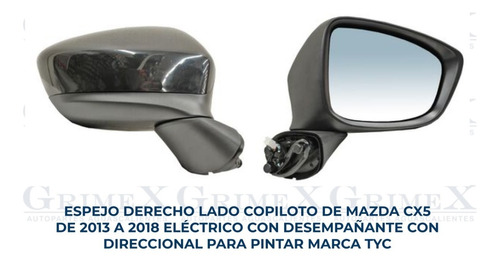 Espejo Mazda Cx5 2013-14-15-16-17-2018 Elec Desem Direcc Ore Foto 10