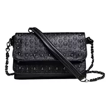 Bolso De Estilo Oscuro Punk Con Cabeza Esqueleto Único