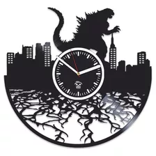 Godzilla Películas Vinilo Reloj De Pared Vinilo Registro Kov