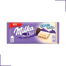 Milka White Oreo Pacote Chocolate Ao Leite Com Pedaços De Biscoito E Recheio De Creme De Leite 100g