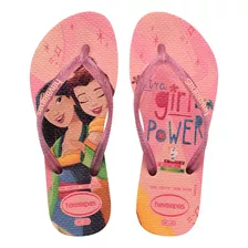 Chinelo Havaianas Slim Princesas Kids Infantil Glitter 