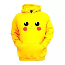 Moletom Pikachu Canguru Com Capuz Blusa De Frio Promoção.