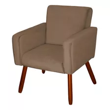 Poltrona Decorativa Estar Tecido Suede Veludo 