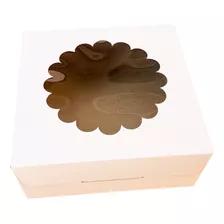 Caja Multiuso Blanca C/visor Flor X 30 Unid (12x12x5)