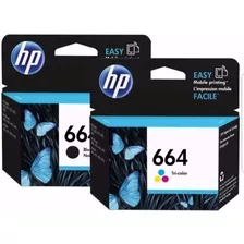 Pack Cartuchos Hp 664 Tri Color + Negro