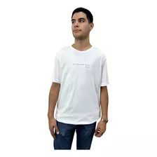 Playera Dkny Blanco Hombre Casual Manga Corta Cuello Redondo