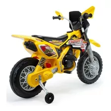 Moto Electrica Montable Infantil Thunder Vx Max 12v Injusa Color Amarillo