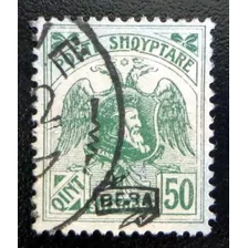 Albania, Sello Sc. 139 Kastriot 50q Besa 1921 Usado L7590