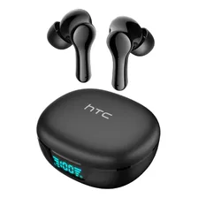 Audífonos In-ear Gamer Inalámbricos Htc Tws12 Negro Con Luz Led