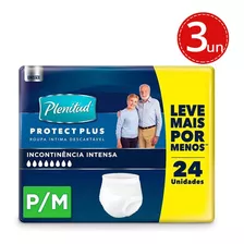 Kit Roupa Íntima Plenitud Protect Plus P/m 24 Unidades 3 Pc Tamanho P/m