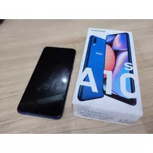 Smartphone Samsung Galaxy A10s 32gb Azul Tela Quebrada