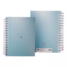 Cuaderno Celeste 16x21 Tapa Dura Color Blanco