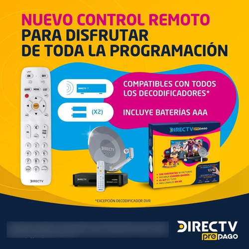 Control Remoto Directv Prepago Ul2f Por 10 Unidades