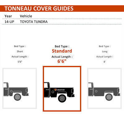 Fits 2014-2019 Toyota Tundra 6.5ft 78  Standard Bed Tri-fo Foto 5