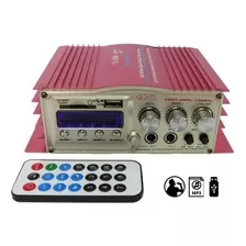 Mini Modulo Amplificador Karaoke Bt-308 Bluetooth Usb Sd Mp3 Cor Vermelho