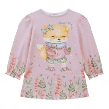 Vestido Infantil Kukiê Raposinha Linha Alecrim