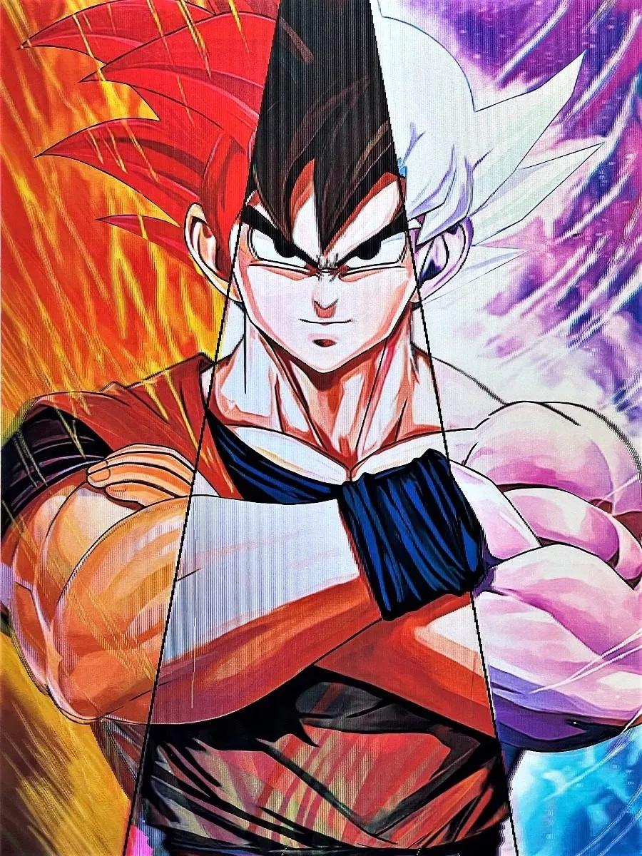 Dragon Ball Poster 3d Lenticular Goku Vegeta & Black Goku