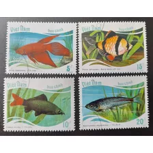 Sello Postal - Vietnam - Peces Tropicales - 1988