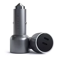 Carregador Veicular Turbo Satechi 2x Usb-c Pd 20w Mfi Apple Cor Cinza Espacial