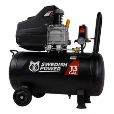 Compresor De Aire Eléctrico Portátil Swedish Husky Power Hkc50l 50l 3.5hp 110v 60hz Negro