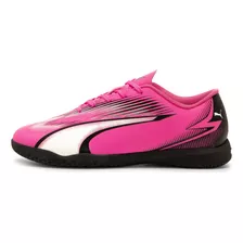 Chuteira Infantil Futsal Ultra Play Jr Puma Cor Poison Pink-puma White-puma Black Tamanho 36