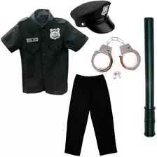 Fantasia Masculina Policial Infantil + Acessórios