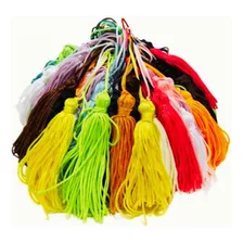 100 Franja Pingente Tassel Seda 8cm Escolha A Cor- Atacado