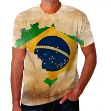 Camiseta Camisa Brasil Bandeira Natureza Patria Amada 01