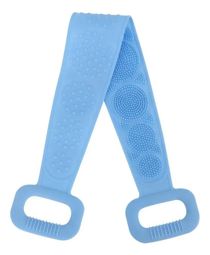 Escova De Silicone Dupla Face Cinta Esfoliante Para Banho 56 Azul 8052606754810