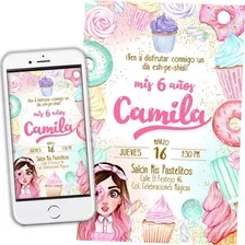 Invitacion Mis Pastelitos Digital Personalizada