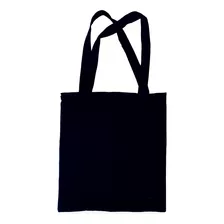 12 Bolsas De Manta Negra Reforzada Lisa Tote Bag Pre Lavada