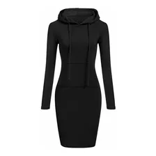 Cómodo Vestido Sudadera Moda Para Mujer Tela Stretch