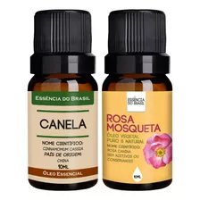 Kit Óleo Essencial Canela + Óleo Vegetal Rosa Mosqueta 10ml