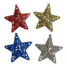 Estrella Navideña X 4 Para Arbolito Adorno Deco Navidad