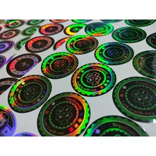 100 Hologramas Personalizados De 3 Cm