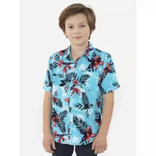 Camisa Floral Dye Niño Multicolor Maui And Sons