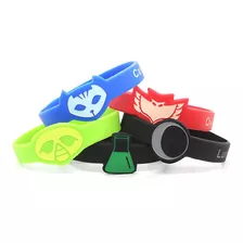 5x Pulseira P J Mask Gato Corujita Lagartixo Romeu Lunar