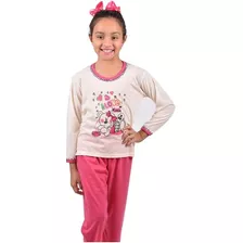 Pijama Infantil Feminino Calça E Camisamanga Longa Ref 139