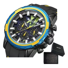 Reloj De Cuarzo Luminoso Con Cronógrafo De Moda Megir 2133