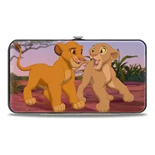 Cartera Con Bisagra Para Mujer Con Hebilla-el Rey León, 7 X 