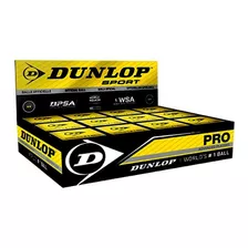 Pelota De Squash Dunlop Doble Punto Amarillo Caja X 12