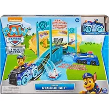 Paw Patrol, Pista True Metal, Vehículo De Chase Escala 1:55