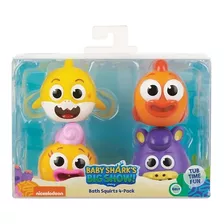 Baby Shark Pack 4 Figuras Para Baño