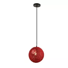 Lustre Pendente Grape Vine Pelegrin Pel-074 Vime Vermelho