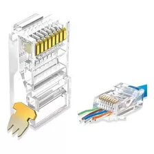 Conector Rj45 Cat6 Cat5 Termina El Enchufe De Paso Ethernet 