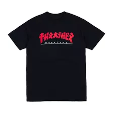 Playera Thrasher Godzilla Logo Black
