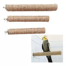 Set De Perchas De Henequen Madera Para Pajaros Loros Pericos