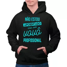 Blusa De Moletom Canguru Não Estou Aposentado, Vovô