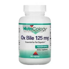 Nutricology | Bilis De Buey | Ox Bile | 125 Mg | 180 Veg Cap